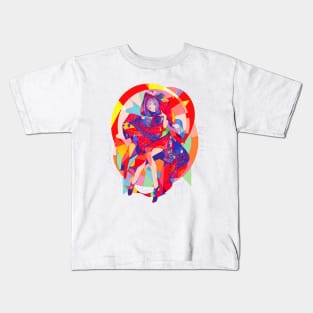 Colorful Geometry Girl Kids T-Shirt